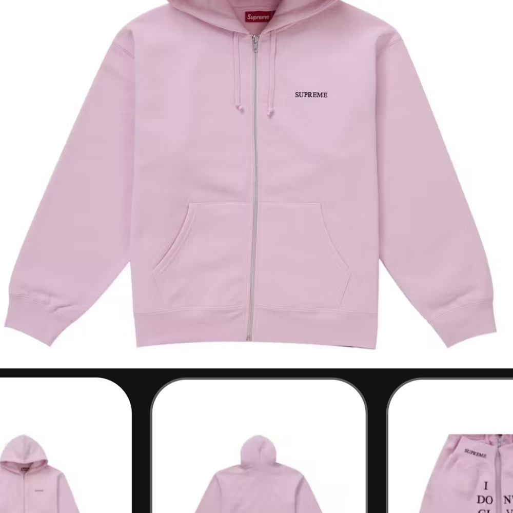 Supreme IDGAF Pink Hoodie